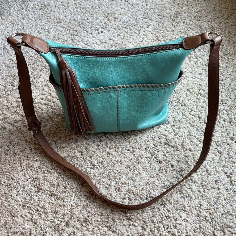 Genuine leather crossbody